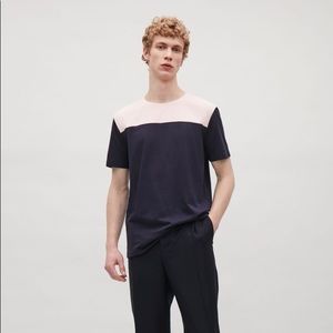 COS two tone color block t-shirt